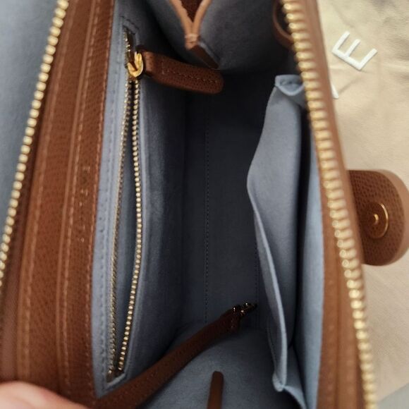 Senreve Alunna  Leather Convertible Bag Shoulder Bag  Backpack Chestnut/Gold main image 11